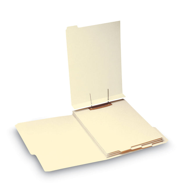 Stackable Folder Dividers with Fasteners, 1/5-Cut Bottom Tab, 1 Fastener, Letter Size, Manila, 4 Dividers/Set, 50 Sets