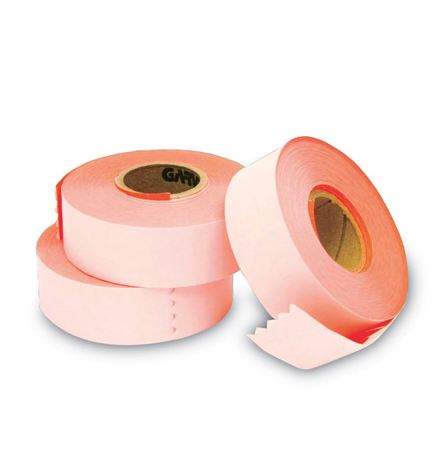 Two-Line Pricemarker Labels, 0.44 x 0.81, Fluorescent Red, 1,000/Roll, 3 Rolls/Box