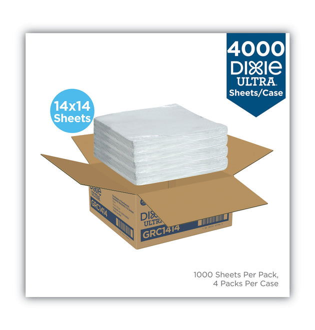 All-Purpose Food Wrap, Dry Wax Paper, 14 x 14, White, 1,000/Carton