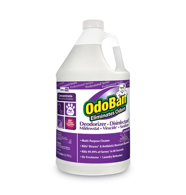 Concentrate Odor Eliminator and Disinfectant, Lavender Scent, 1 gal Bottle, 4/Carton