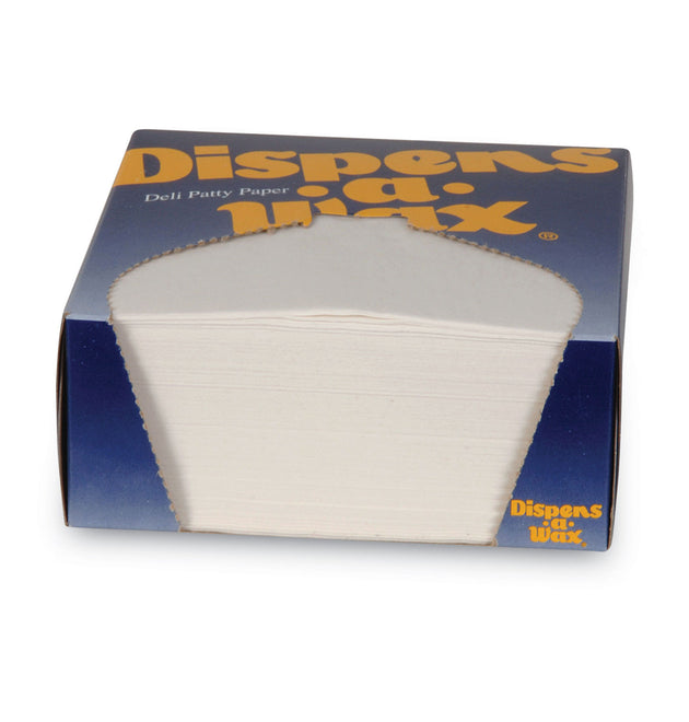 Dispens-A-Wax Waxed Deli Patty Paper, 4.75 x 5, White, 1,000/Box, 24 Boxes/Carton