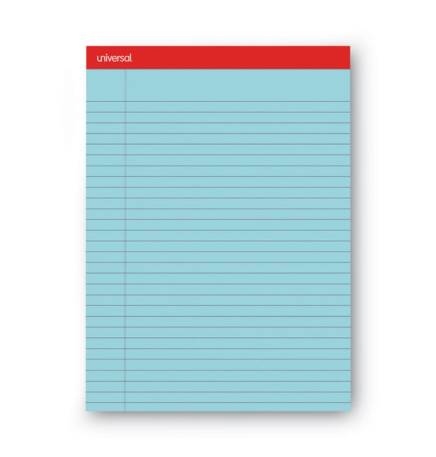 Colored Perforated Ruled Writing Pads, Wide/Legal Rule, 50 Blue 8.5 x 11 Sheets, Dozen