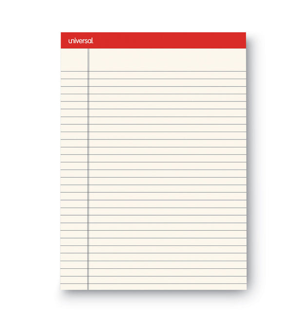 Colored Perforated Ruled Writing Pads, Letter Size Pad (8.5 x 11.75), Wide/Legal Rule, 50 Ivory 8.5 x 11 Sheets, Dozen