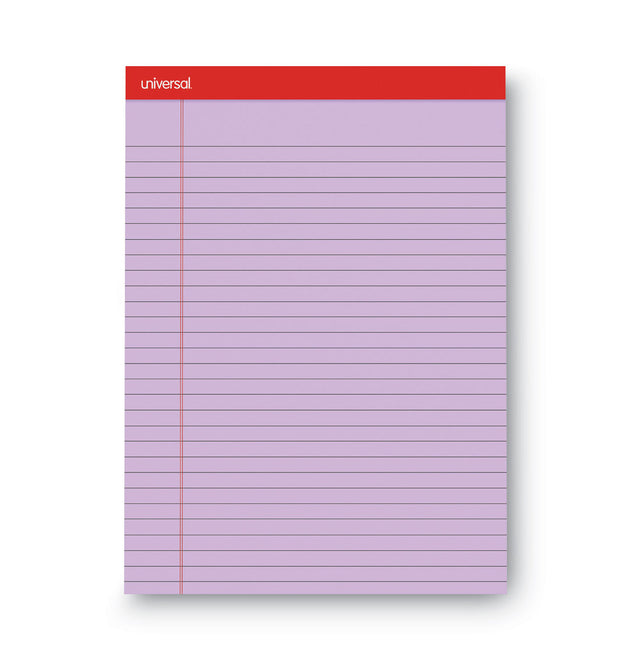 Colored Perforated Ruled Writing Pads, Wide/Legal Rule, 50 Orchid 8.5 x 11 Sheets, Dozen