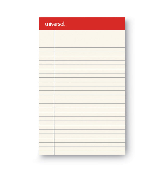 Colored Perforated Ruled Writing Pads, Narrow Rule, 50 Ivory 5 x 8 Sheets, Dozen