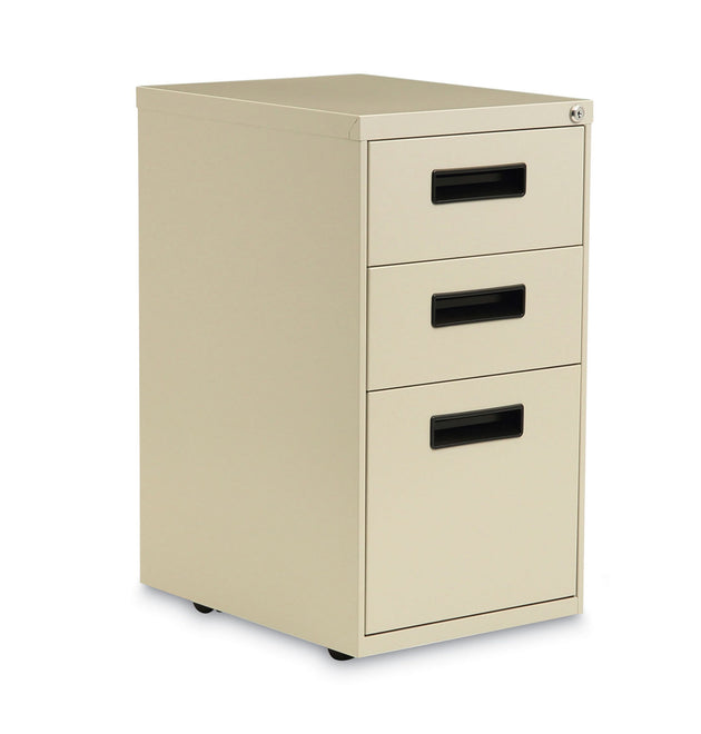 File Pedestal, Left or Right, 3-Drawers: Box/Box/File, Legal/Letter, Putty, 14.96