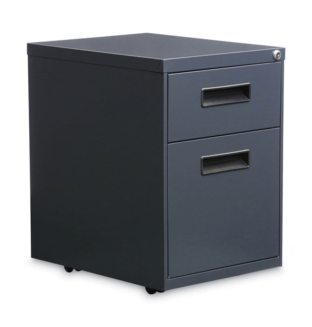 File Pedestal, Left or Right, 2-Drawers: Box/File, Legal/Letter, Charcoal, 14.96