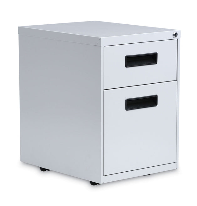 File Pedestal, Left or Right, 2-Drawers: Box/File, Legal/Letter, Light Gray, 14.96