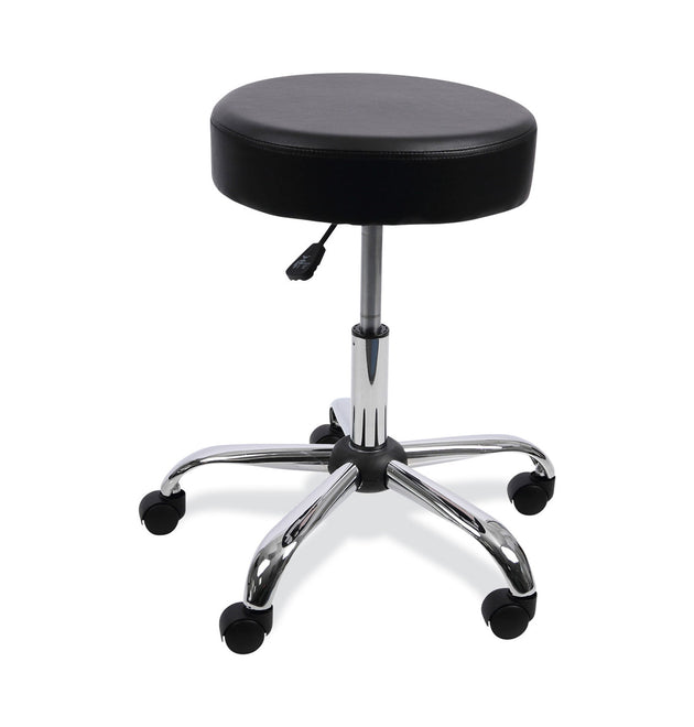 Height Adjustable Lab Stool, Backless, Supports Up to 275 lb, 19.69