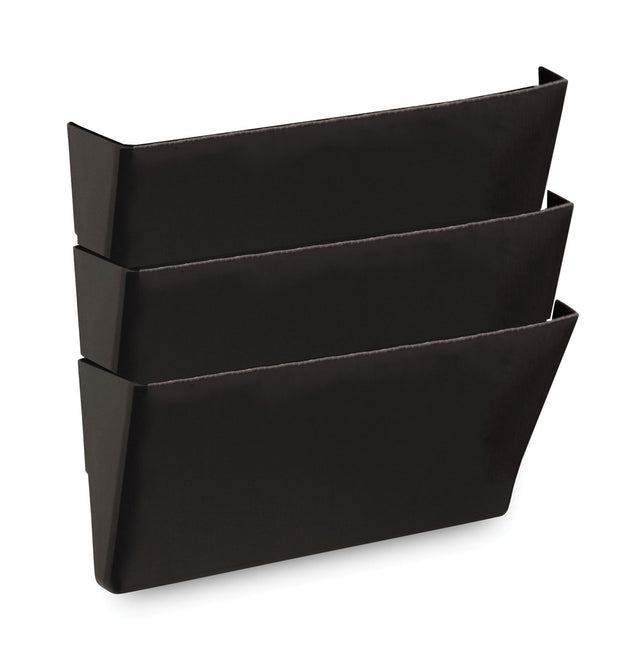 Wall File Pockets, 3 Sections, Letter Size,13