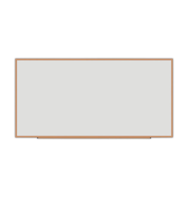 Deluxe Melamine Dry Erase Board, 96 x 48, Melamine White Surface, Oak Fiberboard Frame