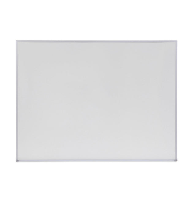 Melamine Dry Erase Board with Aluminum Frame, 48 x 36, White Surface, Anodized Aluminum Frame