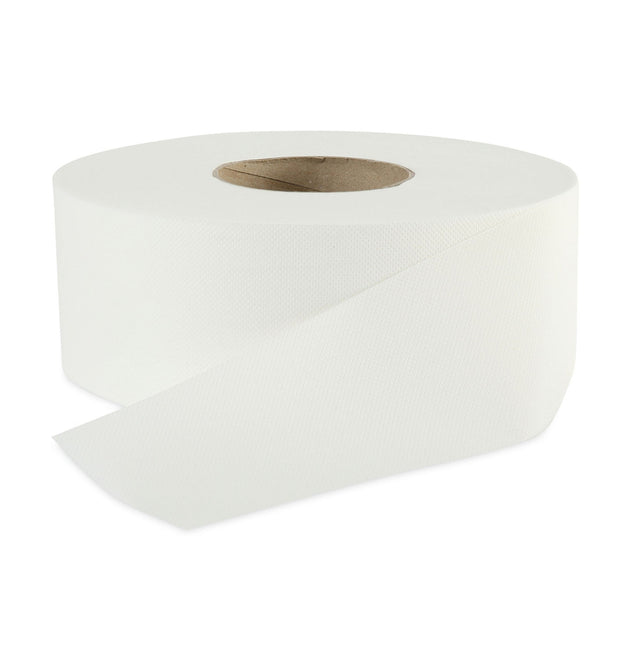 Jumbo Roll Bathroom Tissue, Septic Safe, 2-Ply, White, 3.2