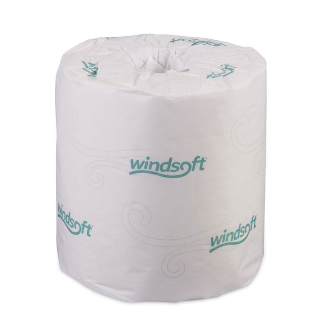 Bath Tissue, Septic Safe, Individually Wrapped Rolls, 2-Ply, White, 500 Sheets/Roll, 96 Rolls/Carton