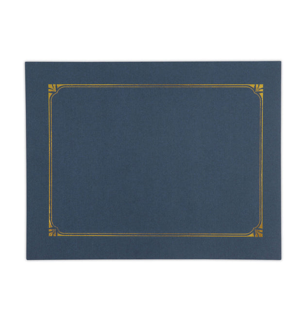 Certificate/Document Cover, 8.5 x 11; 8 x 10; A4, Navy, 6/Pack