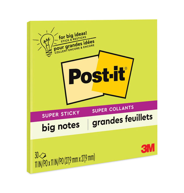 Big Notes, Unruled, 11 x 11, Green, 30 Sheets