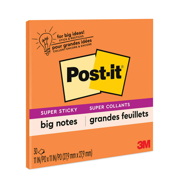 Big Notes, Unruled, 11 x 11, Orange, 30 Sheets