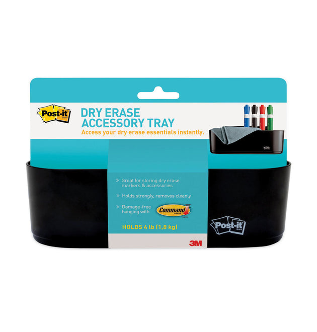 Dry Erase Accessory Tray, 8.5 x 3 x 5.25, Black