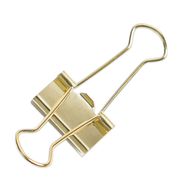 Binder Clips, Small, Gold, 72/Pack