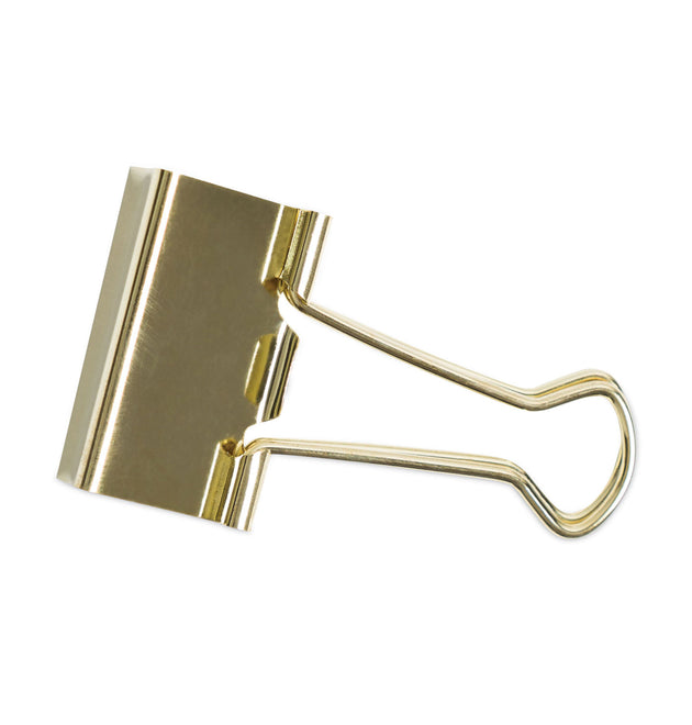 Binder Clips, Medium, Gold, 72/Pack