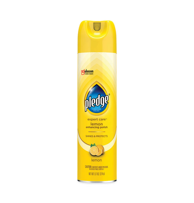 Furniture Polish, Lemon, 9.7 oz Aerosol Spray, 6/Carton