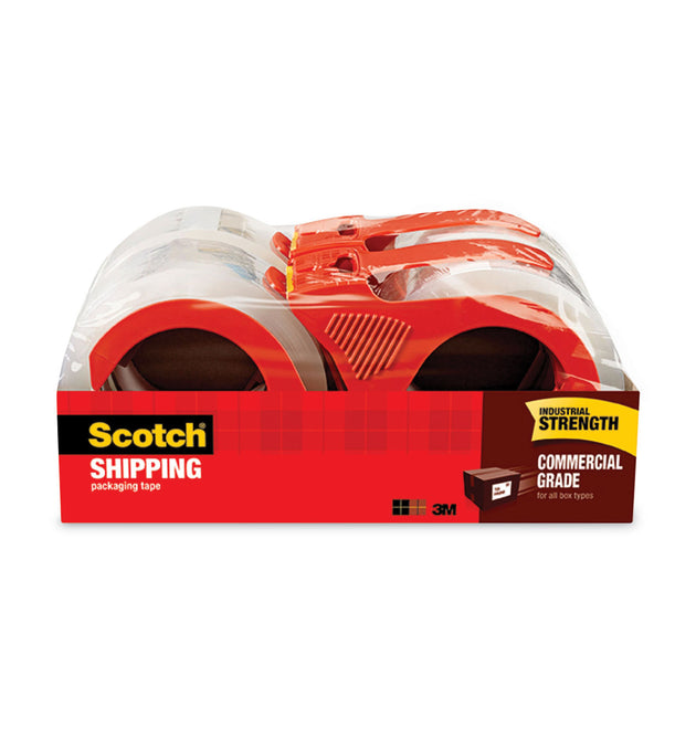 3750 Commercial Grade Packaging Tape with Dispenser, 3