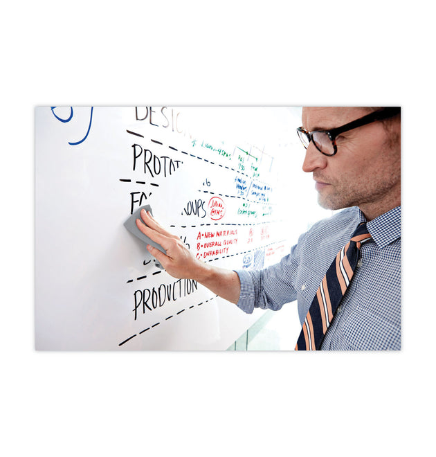 Dry Erase Surface, 50 ft x 4 ft, White Surface