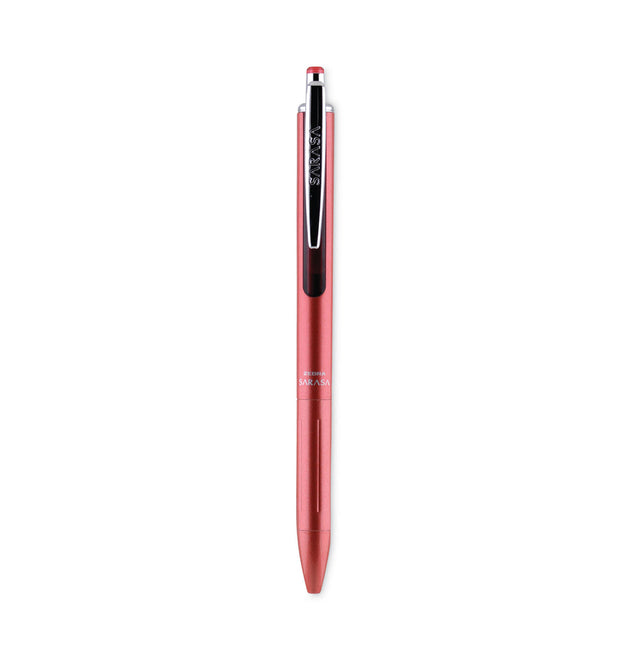 EnerGel RTX Gel Pen, Retractable, Medium 0.7 mm, Black Ink, Metallic Red Barrel, 5/Pack