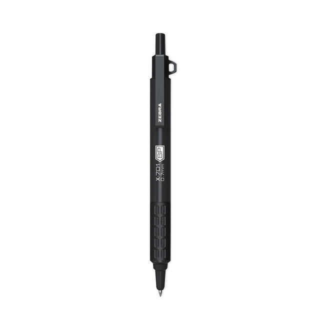 X-701 Ballpoint Pen, Retractable, Fine 0.7 mm, Black Ink, Black Barrel