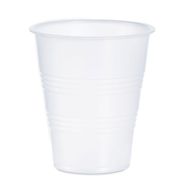 High-Impact Polystyrene Cold Cups, 7 oz, Translucent, 100 Cups/Sleeve, 25 Sleeves/Carton