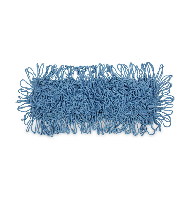 Mop Head, Dust, Looped-End, Cotton/Synthetic Fibers, 18 x 5, Blue