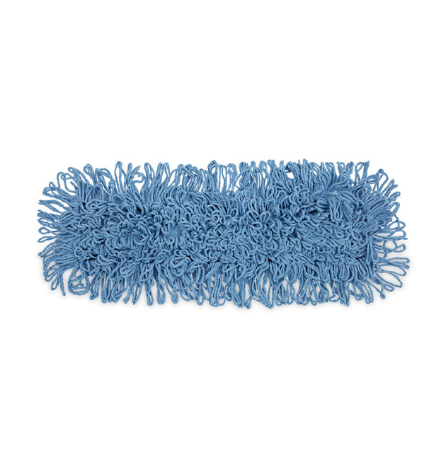 Mop Head, Dust, Looped-End, Cotton/Synthetic Fibers, 24 x 5, Blue