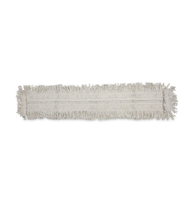 Mop Head, Dust, Disposable, Cotton/Synthetic Fibers, 48 x 5, White