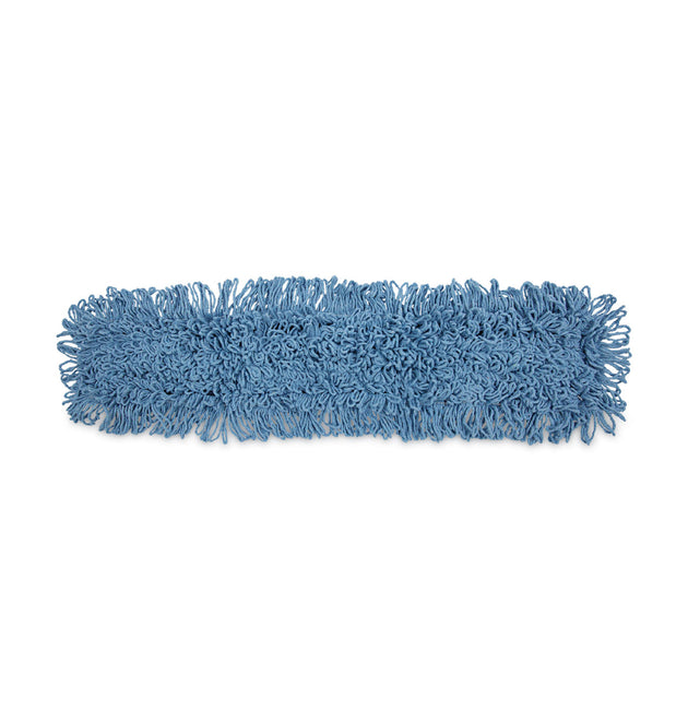 Dust Mop Head, Cotton/Synthetic Blend, 36 x 5, Looped-End, Blue