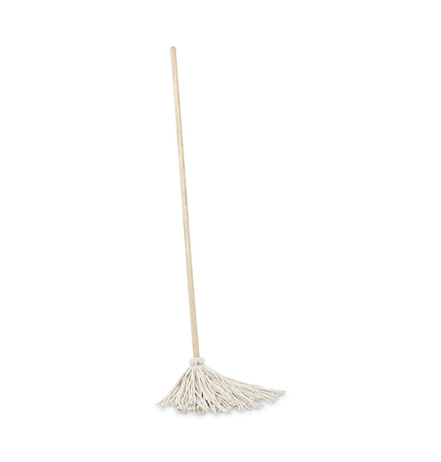 Handle/Deck Mops, #12 White Cotton Head, 48