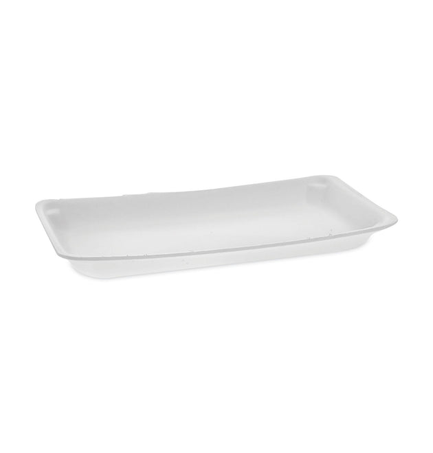 Supermarket Tray, #10P, 10.75 x 5.5 x 1.2, White, Foam, 400/Carton