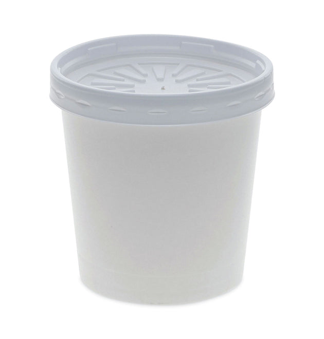 Paper Round Food Container and Lid Combo, 16 oz, 3.75