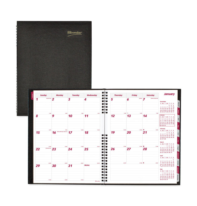 CoilPro 14-Month Ruled Monthly Planner, 11 x 8.5, Black Cover, 14-Month (Dec to Jan): 2023 to 2025