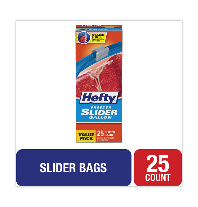 Slider Bags, 1 gal, 2.5 mil, 10.56