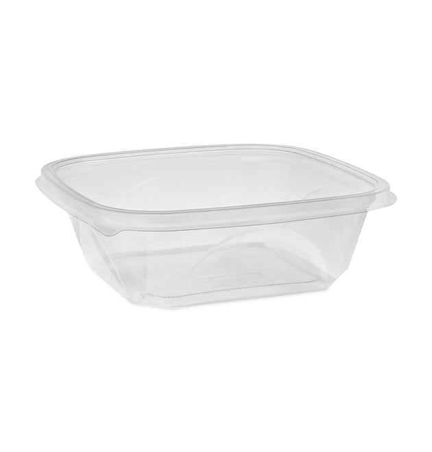 EarthChoice Square Recycled Bowl, 32 oz, 7 x 7 x 2, Clear, Plastic, 300/Carton