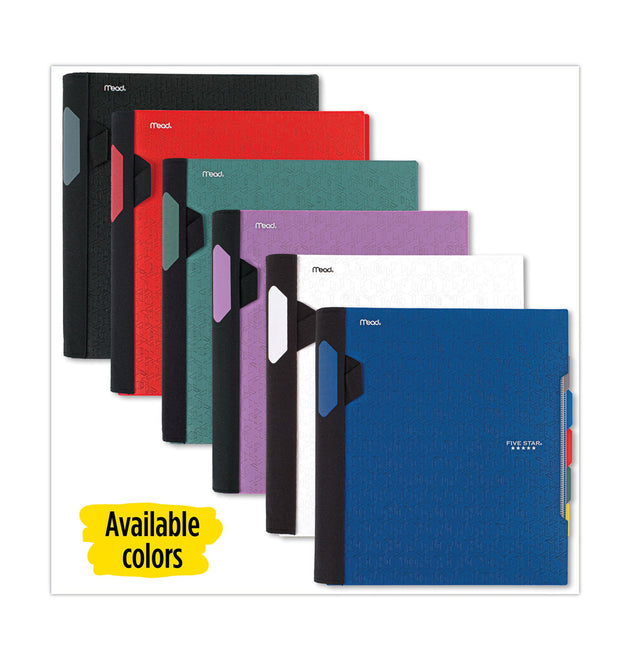 Advance Wirebound Notebook, Ten Pockets, 5-Subject, Medium/College Rule, Randomly Assorted Cover Color, (200) 11 x 8.5 Sheets