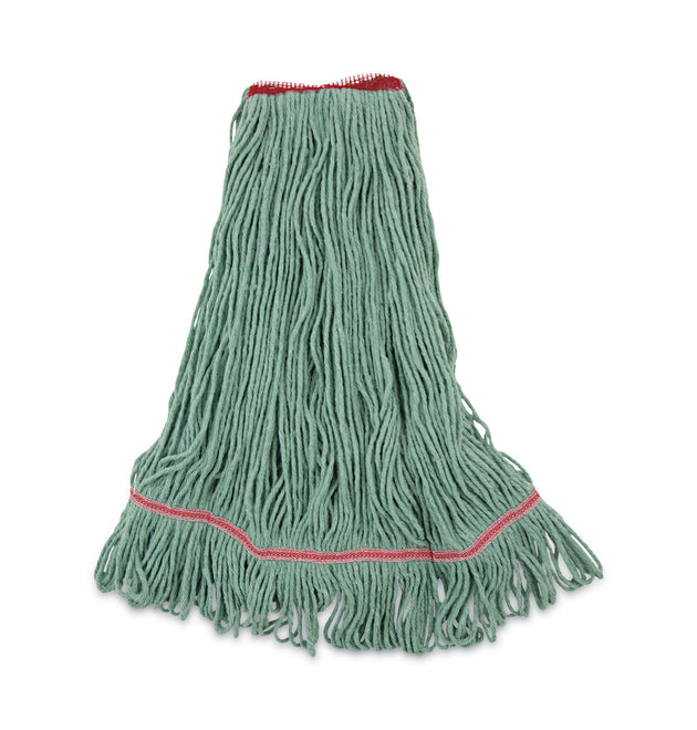 Mop Head, Premium Standard Head, Cotton/Rayon Fiber, Large, Green