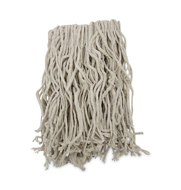 Mop Head, Cotton, Cut-End, White, 4-Ply, #16 Band, 12/Carton