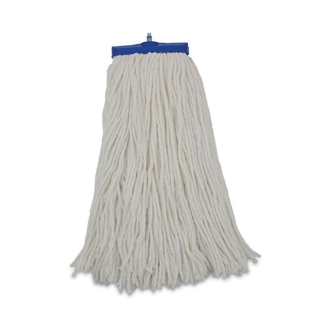 Cut-End Lie-Flat Mop Head, Rayon, 16oz, White, 12/Carton