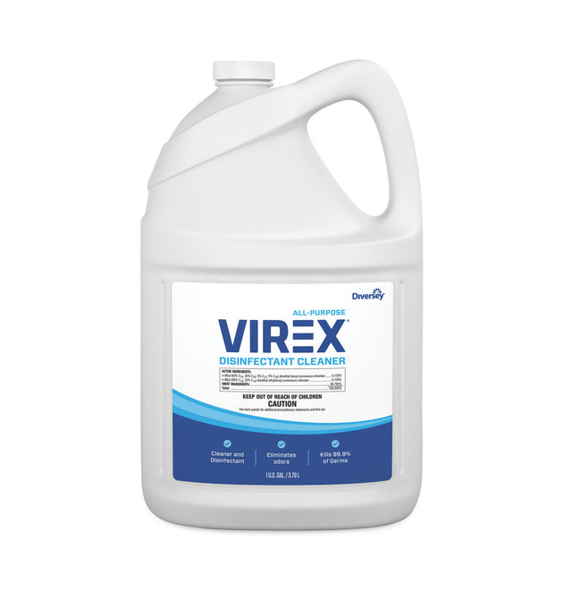 Virex All-Purpose Disinfectant Cleaner, Lemon Scent, 1 gal Container, 2/Carton