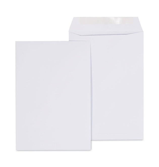 Catalog Envelope, 24 lb Bond Weight Paper, #1 3/4, Square Flap, Gummed Closure, 6.5 x 9.5, White, 500/Box