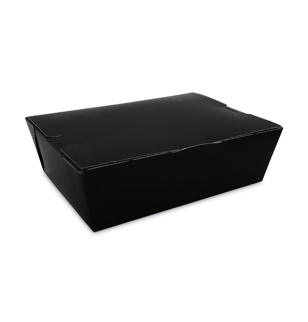 ChampPak Carryout Boxes, 7.75 x 5.5 x 2.5, Black, Paper, 200/Carton