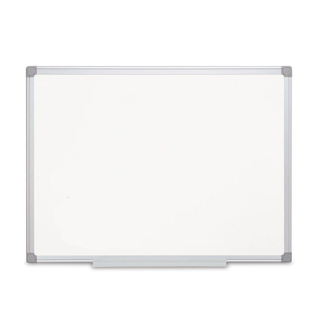 Earth Silver Easy-Clean Dry Erase Board, 48 x 36, White Surface, Silver Aluminum Frame