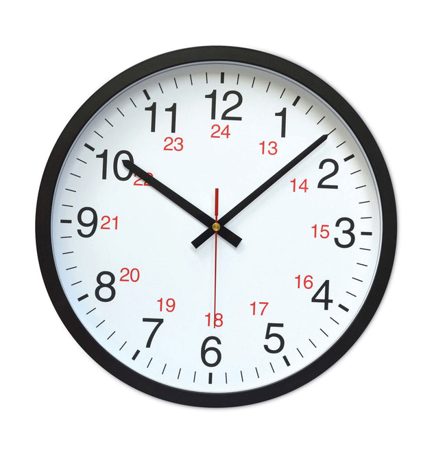 24-Hour Round Wall Clock, 12.63