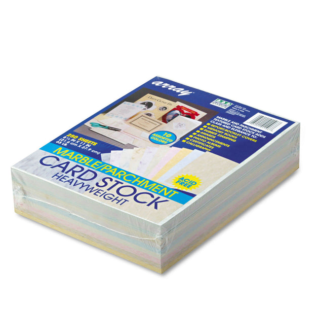 Array Card Stock, 65 lb Cover Weight, 8.5 x 11, Assorted, 250/Pack